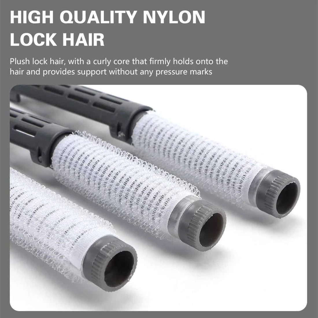 20/14Pcs Barbershop Salon Nylon Hook Loop Hair Rollers Set Hair Root Perm Rods Bars Curlers for Women Long Short Hair Perm Tool