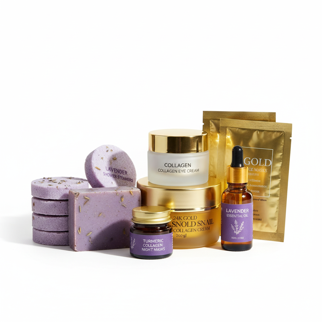 The Ultimate Lavender Ritual Trunk - Complete 8-piece spa bundle with lavender products